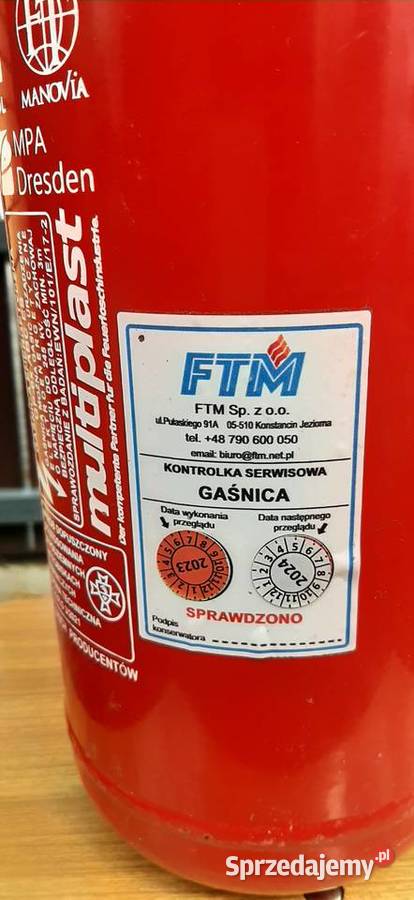 Gaśnica 6 Pozostałe