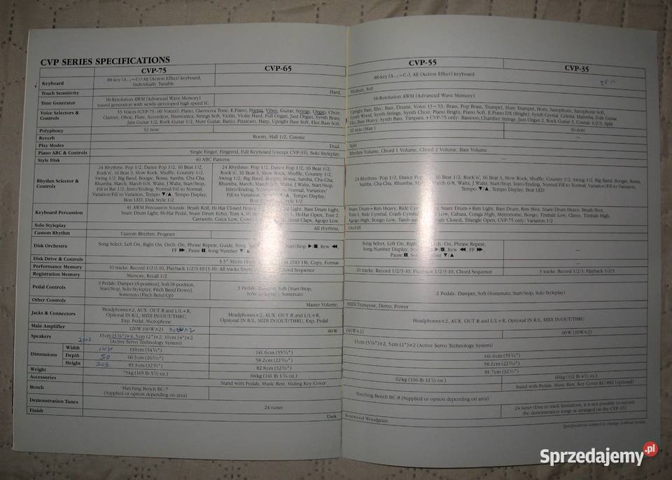 Yamaha Clavinova CVP75655535 catalog katalog Kępice
