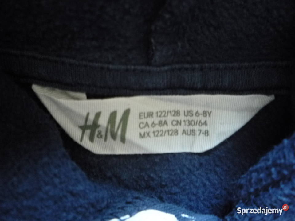 HM r 122128 Granatowa Bluza z kapturem Zwierzęta Rozmiar 122 Szczecin