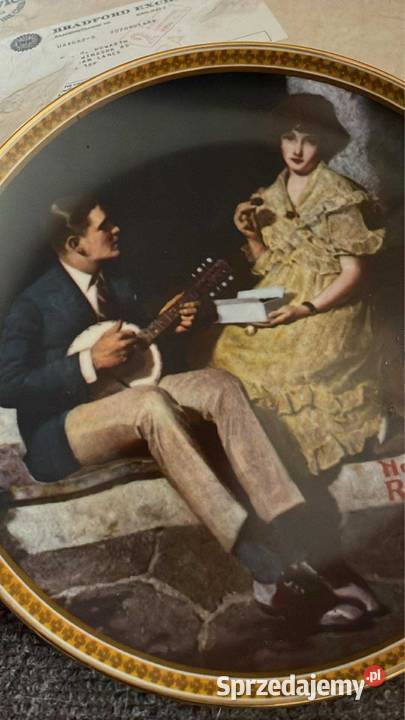 Talerz z limitowanej edycji Norman Rockwell Porcelana i szkło Gdańsk sprzedam
