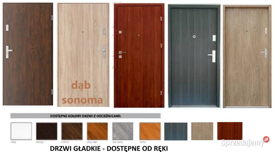 Drzwi z montażem ZEWNĘTRZNE wejściowe łódzkie Sieradz