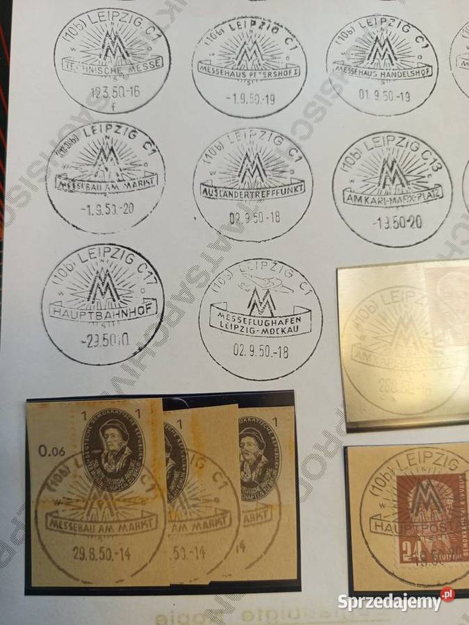 Znaczki pocztowe Lipsk Filatelistyka Olecko