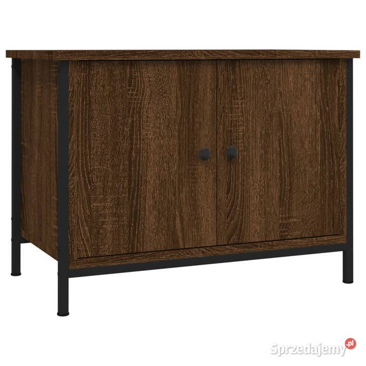 Szafka TV z drzwiczkami brązowy dąb 60x35x45 Warszawa