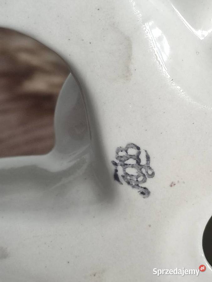 Klasyk Vintage Porcelanowy Dog Niemiecki Janów Lubelski