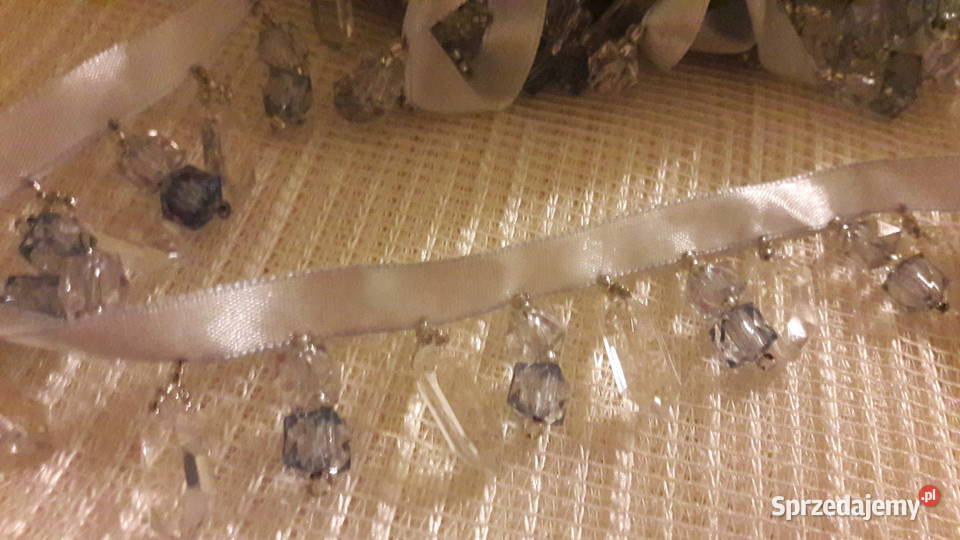 Taśma atłasowa z koralikami do mazowieckie Radom