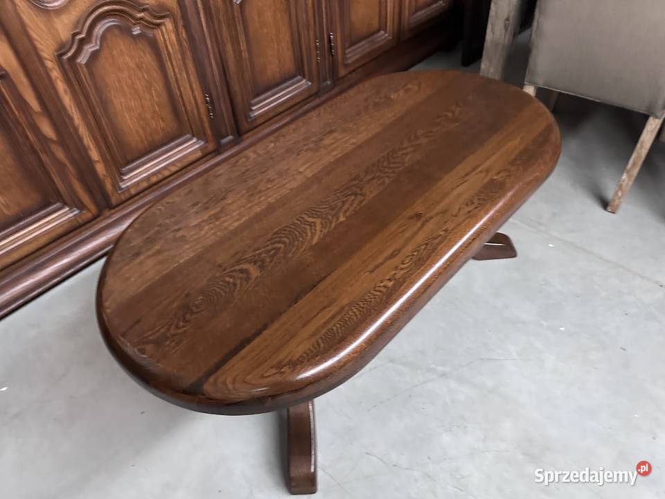 Masywna owalna ława blat 6 Sławoszewek