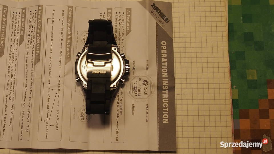 Zegarek naręczny Skmei 1016 instrukcja kieszonkowe Tychy