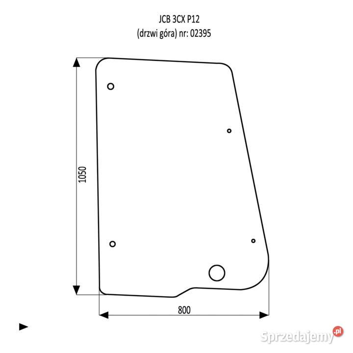 SZYBA DRZWI JCB 3CX 4CX P12