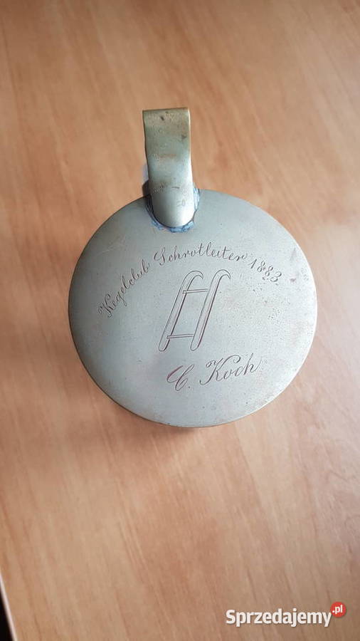 Stary szklany XIX w Kufel Myszków