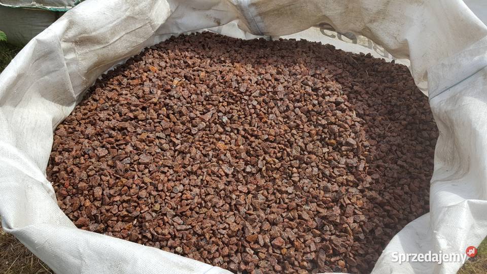 Grys czerwony Vanga kamyczki czerwone ogrodowe Bielawa