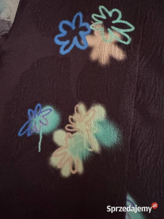 Sukienka Bimba y Lola s czarna w kwiaty na zamek Kwiatki Częstochowa sprzedam