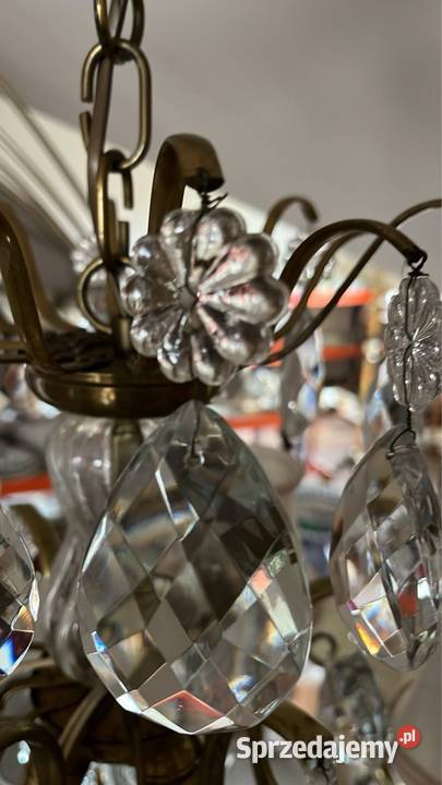 Żyrandol kryształowy podsufitowy Elektryczny Porcelana i szkło Gdańsk