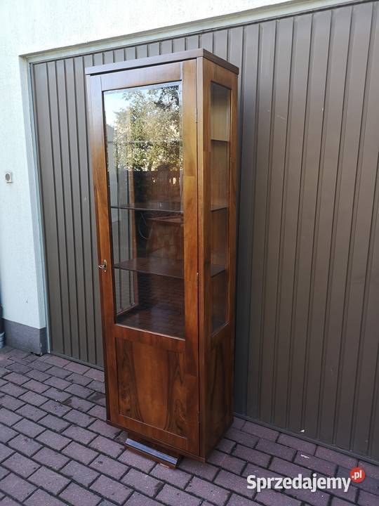 Witryna Biblioteka Słupek ArtDeco Orzech Stary Swarzędz sprzedam