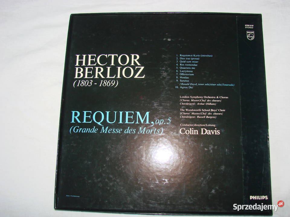 Hector Berlioz Requiem 2 płyty winyl Antyki, Sztuka, Kolekcje pomorskie Pruszcz Gdański