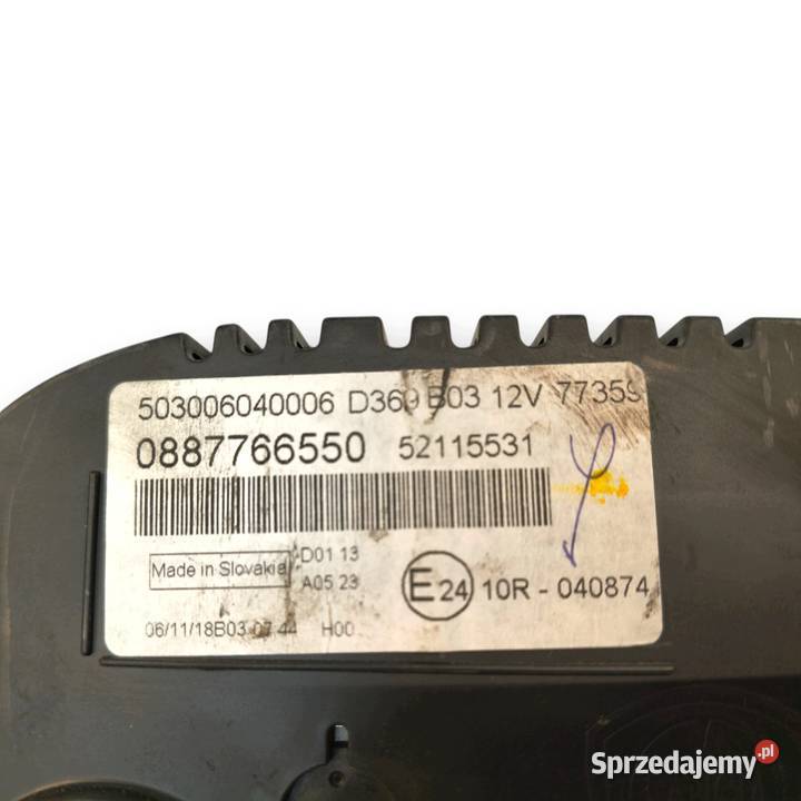 LICZNIK ZEGARY 0887766550 Fiat Panda III 09 Chełm