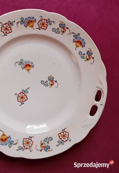 Patera art deco z dwoma uchwytami sygnowana