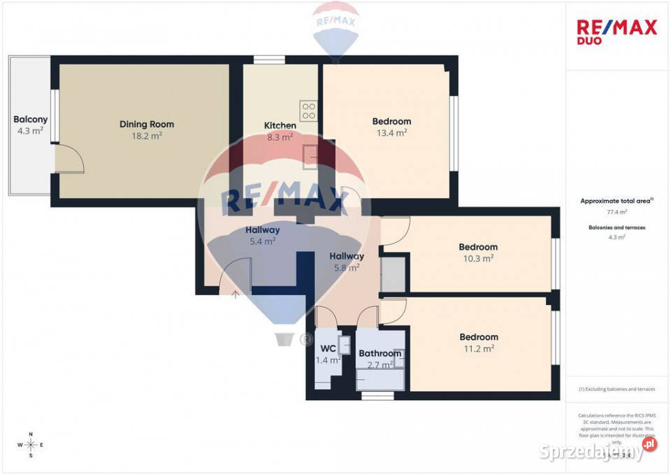 Mieszkanie 4 pokoje na 1 piętrze RabkaZdrój Rabka-Zdrój