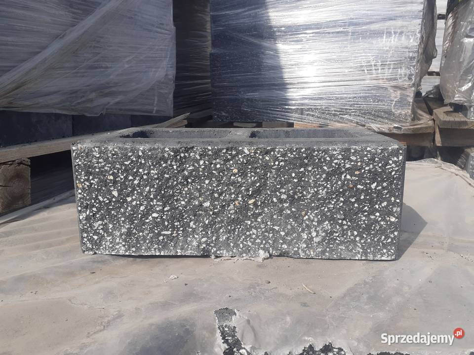 Pustak Ogrodzeniowy Split 38x19x14 Grafit Murek mazowieckie Wielogóra