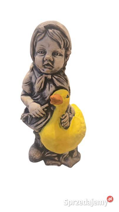 Dziewczynka z kaczuszka dekoracja figurka z Wrocław sprzedam
