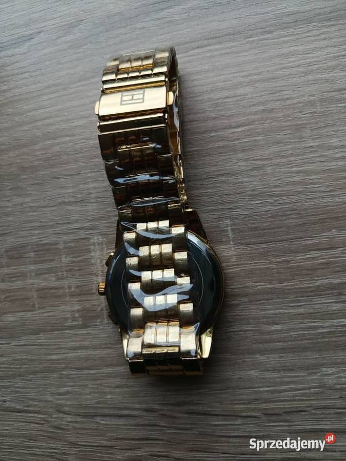 Zegarek męski złoty Tommy Hilfiger z białą Białystok sprzedam