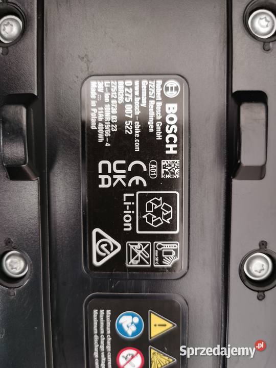 Bateria Bosch Powerpack 400 Wh na bagażnik łódzkie Łask