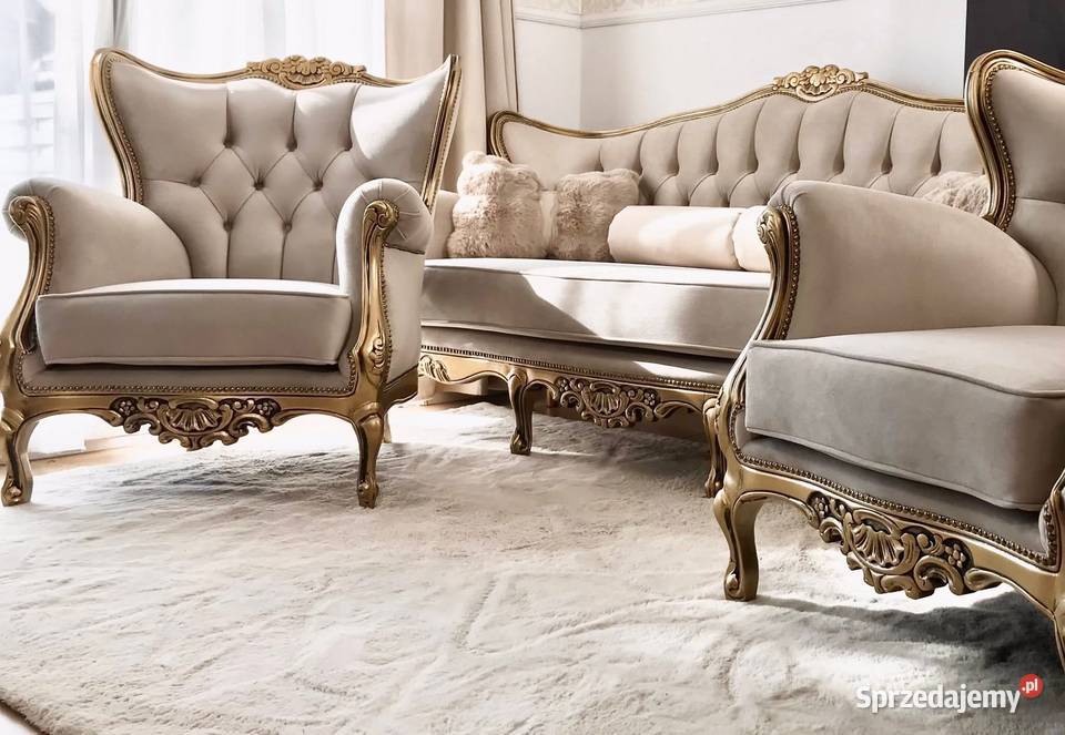 Komplet wypoczynkowy Ludwikowski barokowy sofa dolnośląskie