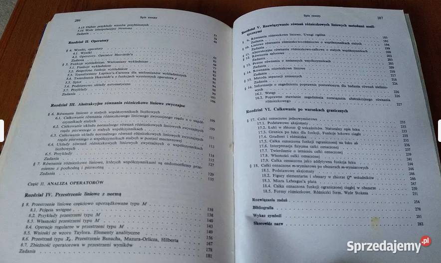 Rachunek operatorów w przestrzeniach liniowych pomorskie Gdańsk