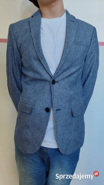 Błękitna męska marynarka HM r S H&M Gdańsk