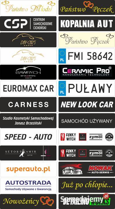 zasłonka tablicy rejestracyjnej z Twoją reklamą małopolskie Kraków