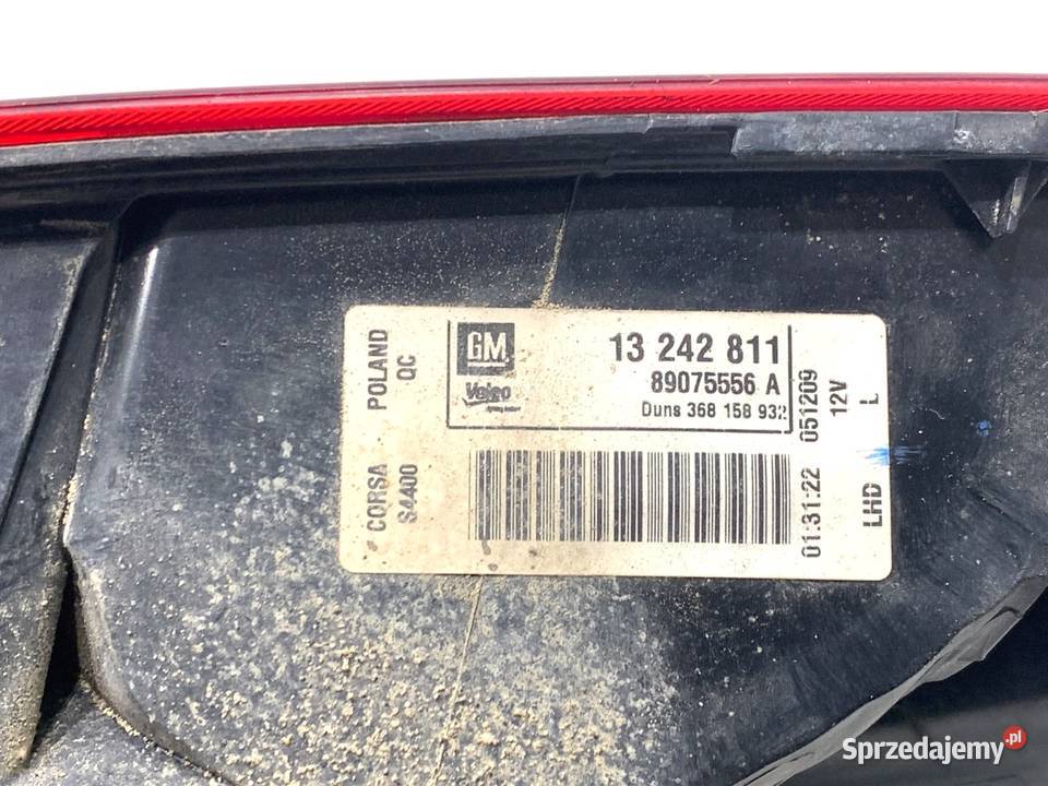 LAMPA LEWY TYŁ OPEL CORSA D 13242811 Hatchback