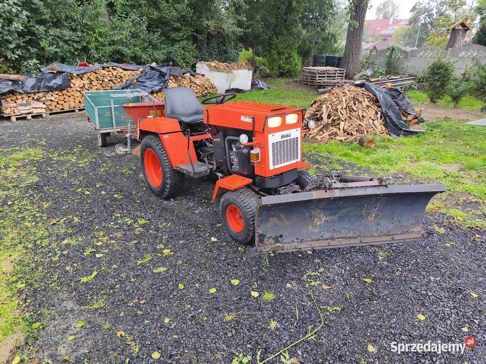 Mini traktor pług do śniegu solarka przyczepa lubuskie Zielona Góra