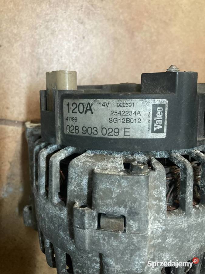 VW PASSAT B5 A4 ALTERNATOR 19TDI 120A 028903029E osobowe Rakoniewice