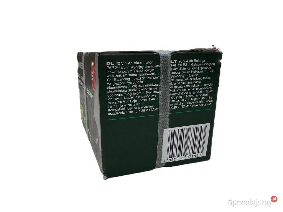 Akumulator LiIon Parkside 20 V 4 Ah PAP 20 B3 Elbląg sprzedam