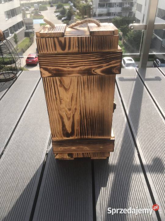 Drewniana skrzynka na wino prezent dekoracja Poznań