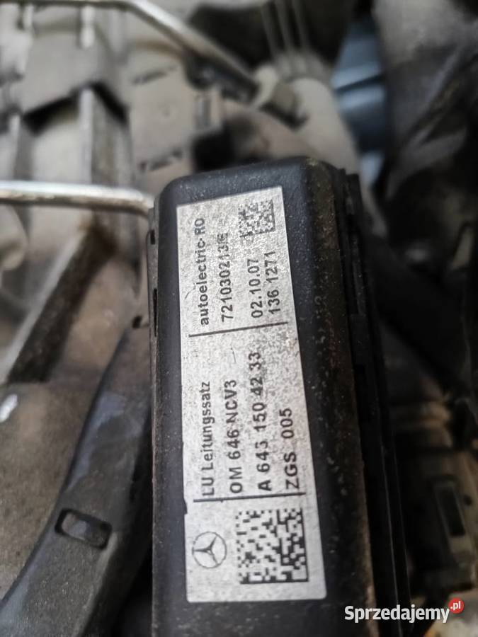 Silnik sprinter 906 model 646 biturbo kompletny Wołoskowola