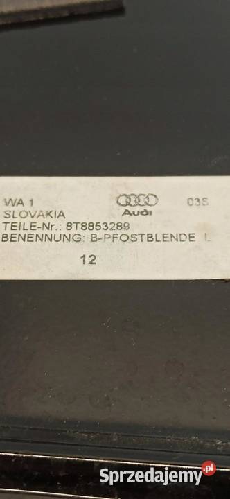 AUDI A5 8T OSŁONA LISTWA DRZWI LEWA 8T8853289