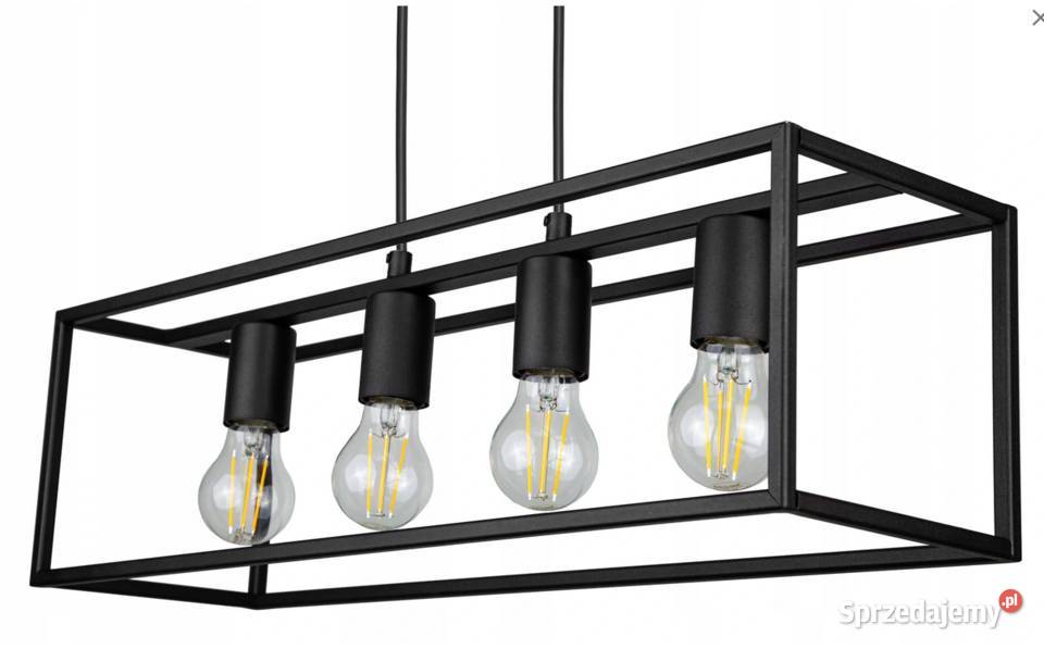 Lampa sufitowa wisząca 4xE27 LOFT EDISON czarna Choroszcz
