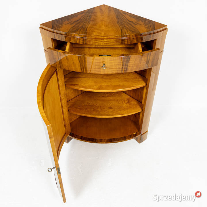 Kątnik Komoda Narożna Biedermeier Orzech Połsyk Swarzędz