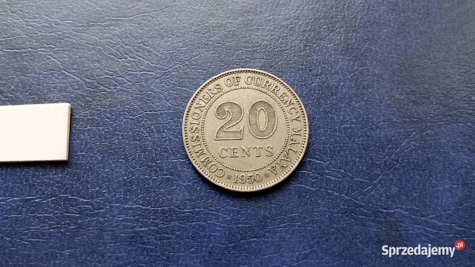 Stare monety 20 cent 1950 Malaje /2