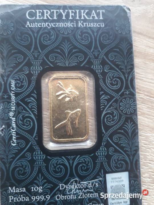 Sztabka złota 10g Au 9999 EXCHANGE GROUP Pozostałe małopolskie Kraków