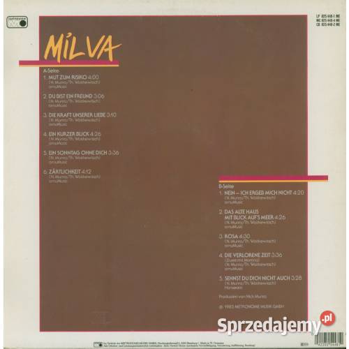 Milva Mut Zum Risiko LP Metronome 1985