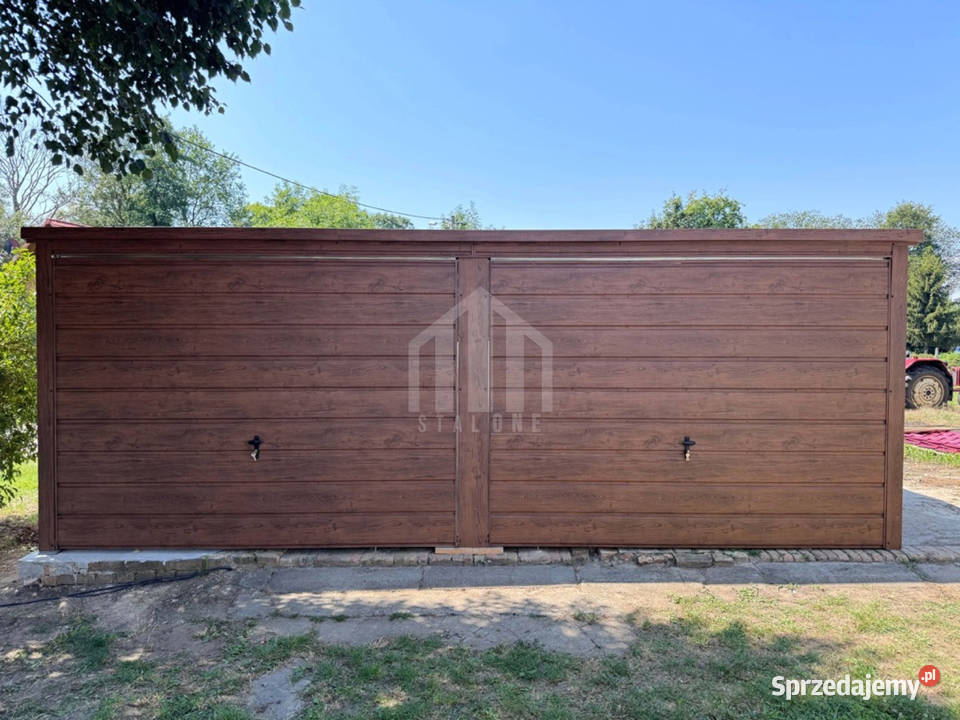 Garaż blaszany 6x5m 2x brama uchylna drzwi Inowrocław sprzedam