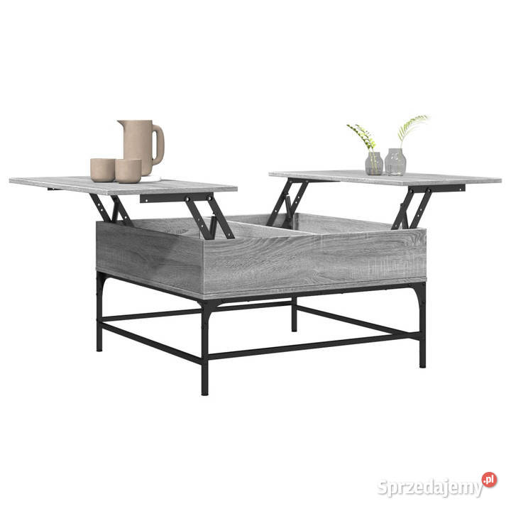 Stolik kawowy szary dąb sonoma 80x80x45 WM845404