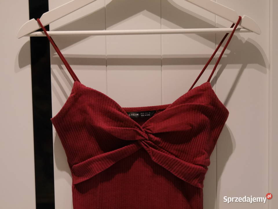 Shein śliczne body nowe 34 XS czerwony dolnośląskie Wrocław