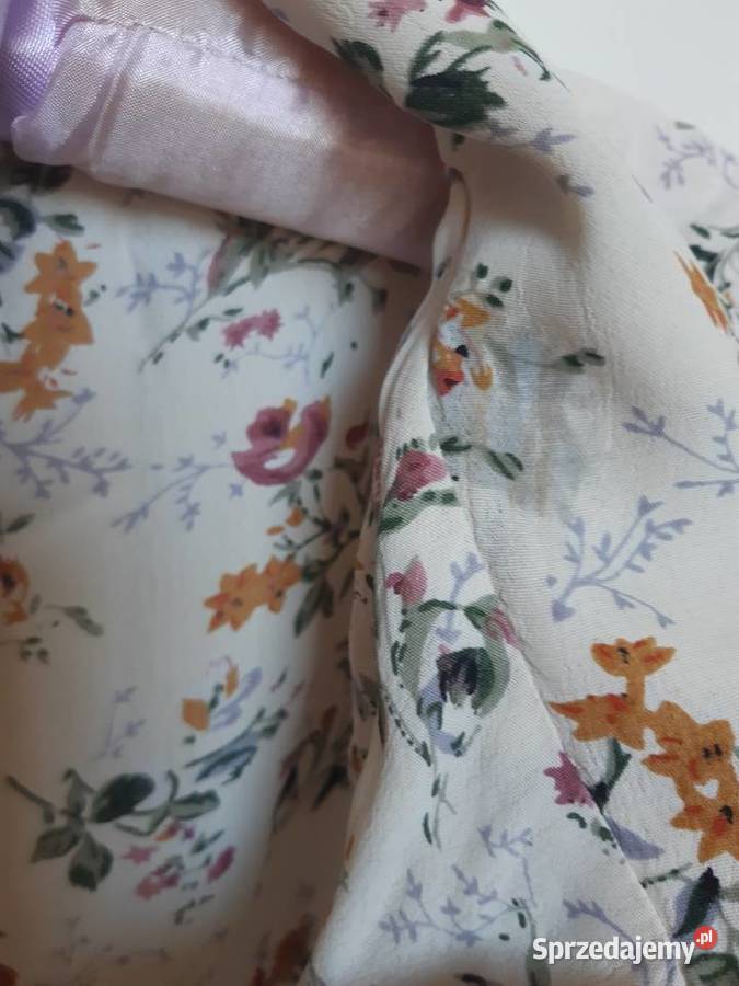 Vintage PRL Krótka bluzka w kwiatki Warszawa