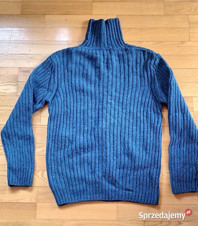 Woolmark Cieplutki damski mięsisty granatowy Moda i Styl Brwinów