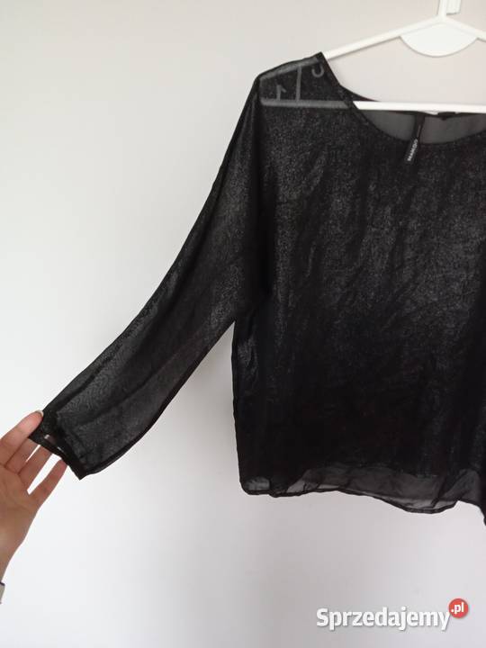 Bluzka zwiewna elegancka Mango Casual czarny