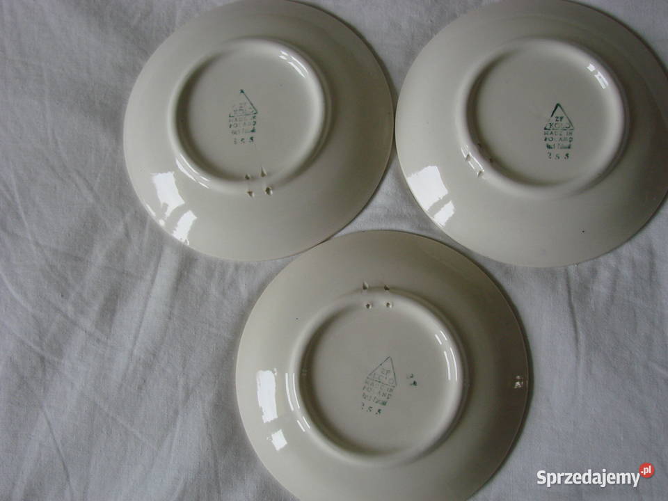 ZF Koło fajansowy talerz PRL Pruszcz Gdański