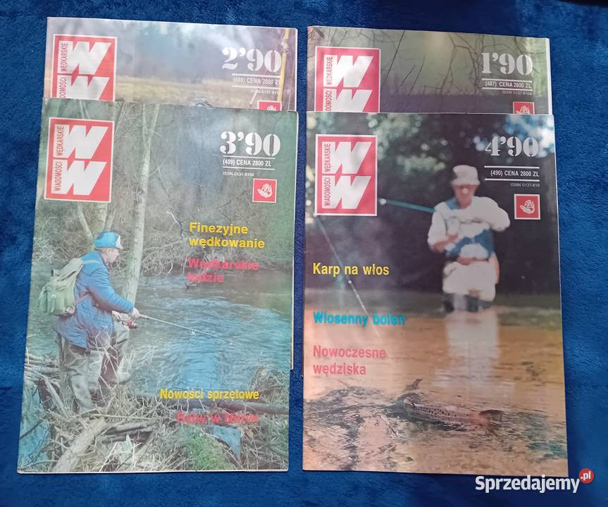 Miesięcznik Wiadomości Wędkarskie rocznik 1990 sprzedam