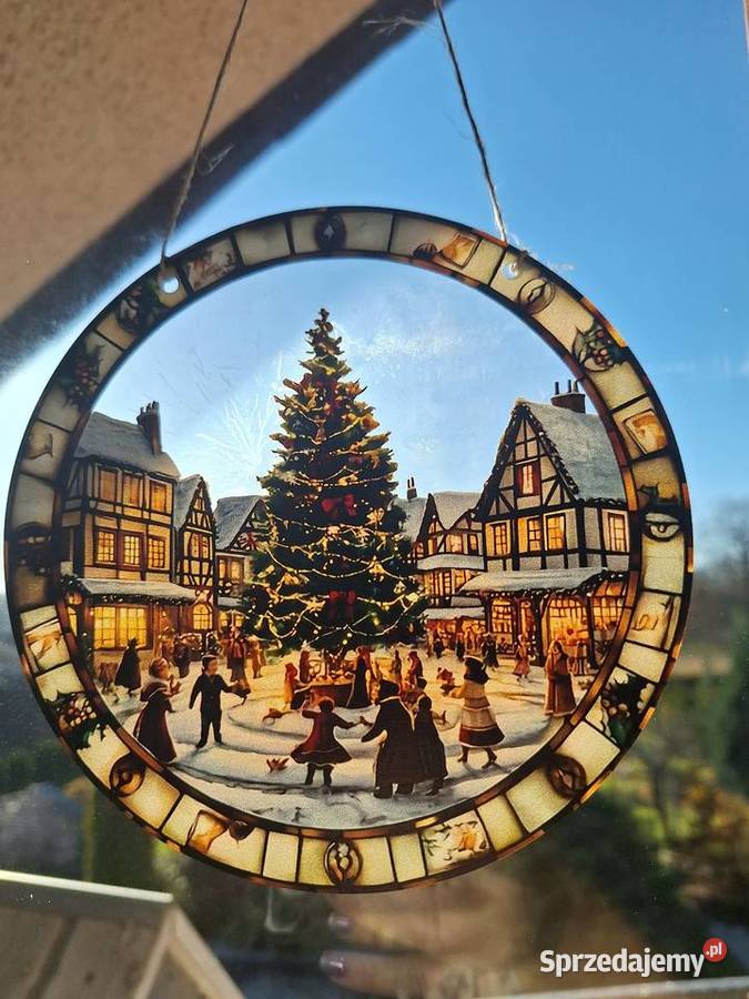 Witraż świąteczny na okno szybę dekoracja ozdoba Kalisz sprzedam